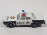 Unknown Brand Dodge Monaco Sheriff  Police Cop White Black Die Cast Toy Car Emergency Rescue Vehicle