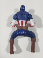 2010 Hasbro Marvel Captain America in Riding Pose 3 3/4" Tall Plastic Toy Figure