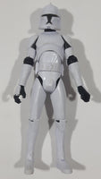 2008 Hasbro LFL Star Wars Clone Wars Clone Trooper Standard White 4" Tall Toy Action Figure