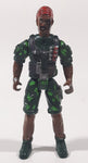 Black Soldier Red Dew Rag with Army Green Camouflage 5 1/4" Plastic Toy Action Figure