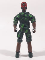 Black Soldier Red Dew Rag with Army Green Camouflage 5 1/4" Plastic Toy Action Figure