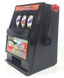 RecZone One Armed Bandit "Jackpots on Gold & Guns Combos" 6" Tall Plastic Mechanical Slot Machine Coin Bank