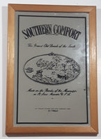 Vintage Genuine Southern Comfort The Grand Old Drink of the South 87.7 Proof Large 9 1/8" x 13 1/8" Wood Framed Glass Pub Mirror