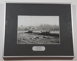 Antique 1905 Matsqui Prairie B.C. "Harvesting" Horse Pullen Baler MSA Museum Society 6 1/2" x 9 1/2" Black and White Photograph in 12 3/4" x 15 3/4" Metal Frame