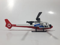 Vintage Majorette Gazelle Rescue Helicopter White Die Cast Toy Aircraft Vehicle Missing Parts