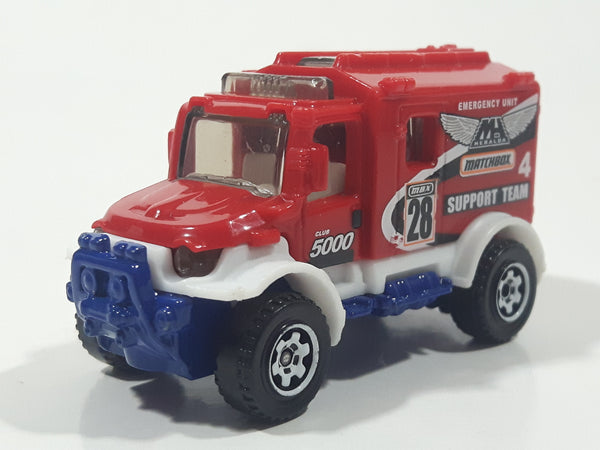 2016 Matchbox MBX Heroic Rescue 4x4 Scrambulance Red Die Cast Toy Car Emergency Services Vehicle