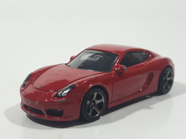 2016 Matchbox MBX Adventure City Porsche Cayman Red Die Cast Toy Car Vehicle