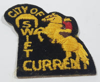 City of Swift Current Cowboy Riding Horse 1 3/4" x 1 7/8"" Fabric Patch Badge