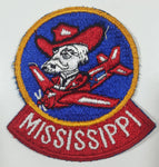 Mississippi Ole Miss Colonel Reb Rebel in Red Airplane 3" x 3 1/8" Fabric Patch Badge