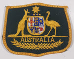 Australia Coat of Arms Kangaroo and Emu 3" x 3 5/8" Thick Fabric Patch Badge