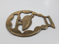 Antique Pheasant Bird Themed Horse Brass 2 7/8" x 3 1/2"