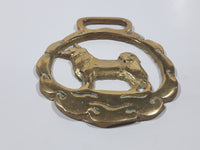 Antique Siberian Husky Dog Themed Horse Brass 2 3/4" x 3 3/8"
