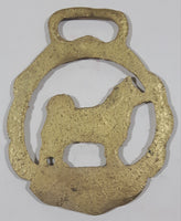 Antique Siberian Husky Dog Themed Horse Brass 2 3/4" x 3 3/8"