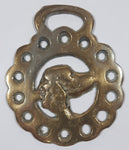 Antique Dog Head Themed Horse Brass 2 3/4" x 3 3/8"