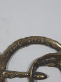 Antique New Forest King Rufus Stirrup Horse Brass 3" x 3 5/8"