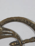 Antique New Forest King Rufus Stirrup Horse Brass 3" x 3 5/8"