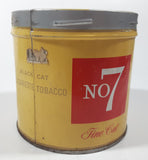 Vintage 1960s Black Cat No. Number 7 Fine Cut Tobacco Tin No Lid