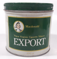 Vintage Late 1970s MacDonald Export Finest Virginia Cigarette Tobacco Tin Can