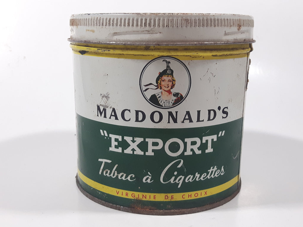 Vintage Macdonald's Export Finest Virginia Cigarette Tobacco Tin Metal ...