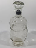 Vintage Chef Shaped Figure 11" Tall Clear Glass Decanter Bottle