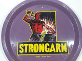 Vintage Strongarm Beer Purple 13" Diameter Metal Pub Beverage Serving Tray