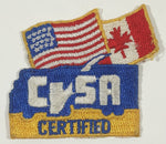 CVSA Certified Commercial Vehicle Safety Alliance USA Canada Flags 2" x 2 1/4" Fabric Patch