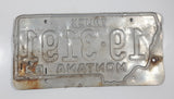 Vintage 1963 Montana Truck Black Letters Silver Metal License Plate Tag 19 3191