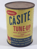 Rare Version Vintage Casite Improved Tune-Up Now with Spark Plug and Carburetor Cleaner 15 Fluid Ounces Yellow Metal Container FULL