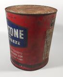 Vintage Eveready Prestone Brand Anti-Freeze Coolant Red Blue 1 Imperial Gallon Can - EMPTY