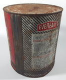 Vintage Eveready Prestone Brand Anti-Freeze Coolant Red Blue 1 Imperial Gallon Can - EMPTY