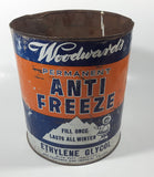 Extremely Rare Vintage Woodward's Permanent Anti-Freeze "Fill Once Lasts All Winter" Ethylene Glycol One Imperial Gallon Can - EMPTY