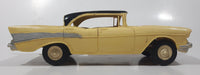 Vintage 1950s Dealer Promo Car 1957 Chevy Bel Air Yellow and Black 8" Long Plastic and Metal Toy Friction Vehicle