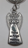 There's an Angel Watching Over You 2" Tall Metal Charm Key Chain Ring
