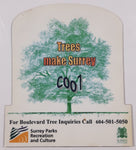 Surrey Parks Recreation and Culture "Trees make Surrey Cool" 3 1/8" x 3 1/2" Thin Rubber Fridge Magnet