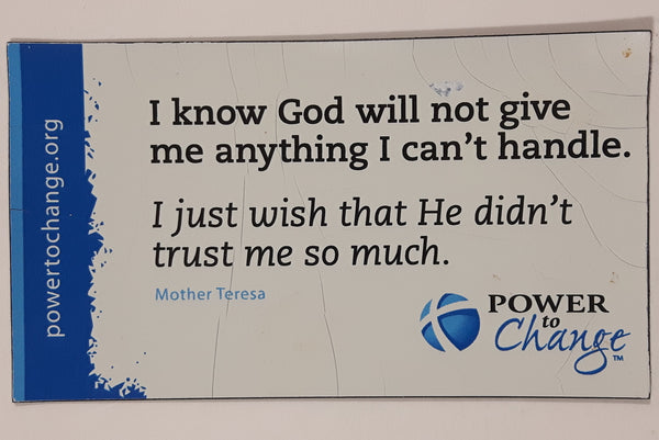Power To Change Mother Teresa Quote 2" x 3 1/2" Thin Rubber Fridge Magnet