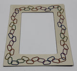 Colorful Chain Bordered Picture Frame 3" x 3 3/4" Thin Rubber Fridge Magnet