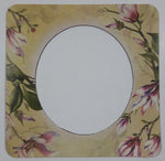 Pink Flower Bordered Picture Frame 3 1/2" x 3 1/2" Thin Rubber Fridge Magnet