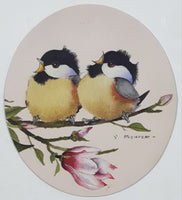 Pfeiffer Yellow Black White Song Bird Themed Oval Shaped 2 1/4" x 2 1/2" Thin Rubber Fridge Magnet