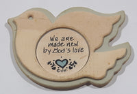 VH "We are made new by God's Love" Dove Bird Shaped 1 1/2" x 2 1/4" Wood Fridge Magnet