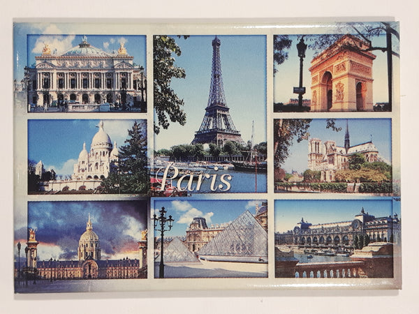 Paris Landmarks 2 1/8" x 3 1/8" Fridge Magnet