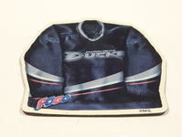 Pogo Anaheim Ducks NHL Ice Hockey Team Jersey Shaped 2 1/2" x 2 1/2" Thin Rubber Fridge Magnet
