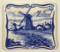 Holland Dutch Windmill Scenery 2 1/8" x 2 3/4" Ceramic Tile Fridge Magnet