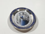 Santorini Greece Dark Blue Enamel Metal Oval Shaped 2" x 2 3/4" Fridge Magnet