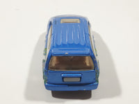 2000 Hot Wheels World Tour Dodge Caravan Metalflake Blue Die Cast Toy Car Vehicle