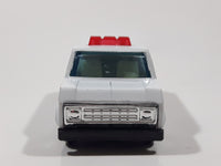 Vintage Yatming No. 1501 Ford Econoline E-150 Police Emergency White Van Die Cast Toy Car Emergency Rescue Vehicle