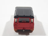 2007 Matchbox Pirate Island Land Rover 90 Red and Black Die Cast Toy Car Vehicle