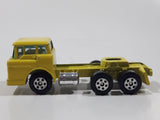 Vintage Yatming Ford F600 Cabover Semi Truck Tractor Rig Yellow Die Cast Toy Car Vehicle