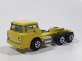 Vintage Yatming Ford F600 Cabover Semi Truck Tractor Rig Yellow Die Cast Toy Car Vehicle