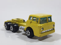 Vintage Yatming Ford F600 Cabover Semi Truck Tractor Rig Yellow Die Cast Toy Car Vehicle