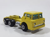 Vintage Yatming Ford F600 Cabover Semi Truck Tractor Rig Yellow Die Cast Toy Car Vehicle